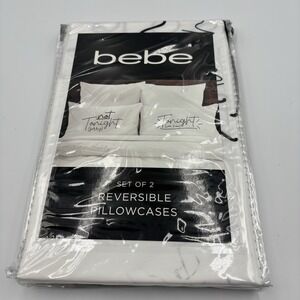 bebe Reversible Pillowcases Set of 2 Not Tonight Tonight Woo Hoo